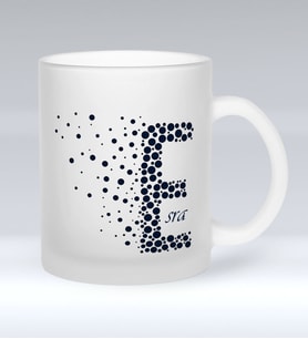 BK Gift Kişiye Özel Harf Cam Kupa Bardak-5 (Beyaz)