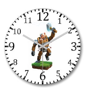Clash of Clans Maquina de Batalha Duvar Saati Bombeli Gercek Cam