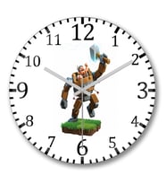 Clash of Clans Maquina de Batalha Duvar Saati Bombeli Gercek Cam