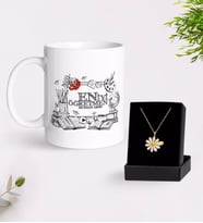 BK Gift Kişiye Özel En İyi Öğretmen Kupa Ve Papatya Kolye Hediye Seti-8 (Model 1)