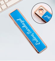 Kişiye Özel USB Şarjlı Dokunmatik Mavi Elektronik Çakmak