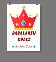 BK Gift Kişiye Özel Babalar Günü Temalı Afiş Poster  50x70 Cm 19642