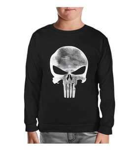 Punisher - Logo Siyah Çocuk Sweatshirt