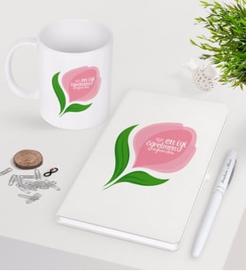 BK Gift Kişiye Özel En İyi Öğretmen Beyaz Defter Kalem Kupa Seti-14 (Model 1)