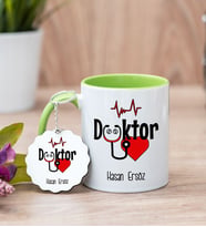 Doktor Yeşil Kupa Bardak Ve Anahtarlık Set