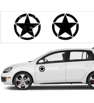 Mini Off Road US ARMY Star Sticker Etiket Yapıştırması 2 Adet