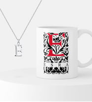 BK Gift Kişiye Özel İsimli Kupa ve Harf Kolye Hediye Seti - 7 (Model 1)