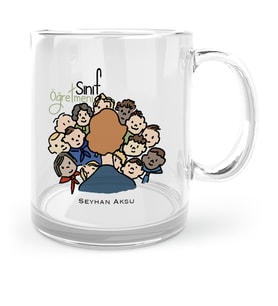 BK Gift Kişiye Özel Sınıf Öğretmeni Cam Kupa Bardak  3