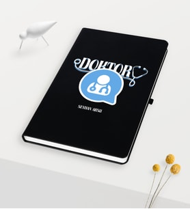 BK Gift Kişiye Özel Doktor Temalı Siyah Defter - 11