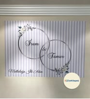 100x70cm Söz, Nişan, Kına Gecesi, Düğün İçin Kişiye Özel Branda Afiş Arka Fon