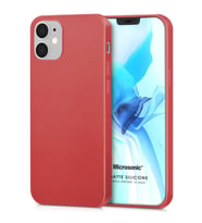 Microsonic Matte Silicone Apple iPhone 12 Mini Kılıf Kırmızı