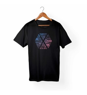 Exo K-Pop  Siyah Tişört