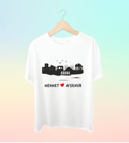 Şehrinize Özel İsim Baskılı Siluet Tshirt