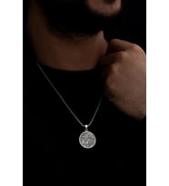 Nazar Duası Kıtmir Erkek Gümüş Kolye Zincir 6014704085083