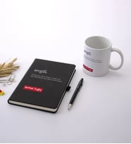 Sevgili Siyah Defter Kalem İsimli Kupa Seti
