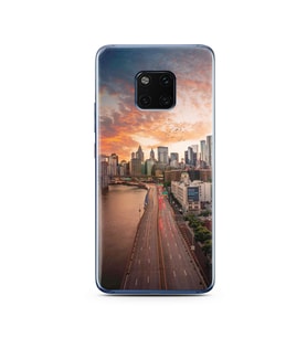 Cadde Tasarımlı Süper Şeffaf Silikon Telefon Kılıfı Huawei Mate 20 Pro