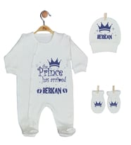 Pia Baby Gl 1907-01 İsme Özel Üçlü Tulum Set