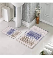 Banyo Halısı Ikili Klozet Takımı Kaymaz Tabanlı (60 xm x 100 cm + 40 cm x 60 cm) 