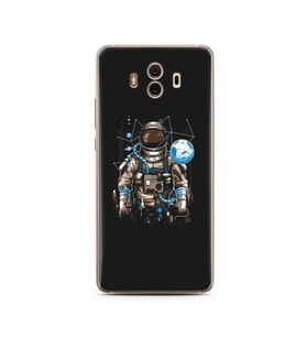 Uzay Astronot Tasarım Süper Şeffaf Silikon Telefon Kılıfı Huawei Mate 10 Pro 
