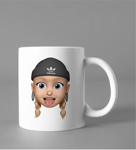 Emoji Kız Stiker Kupası