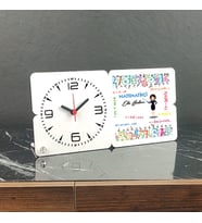 Matematikçi Ahşap Masa Saati