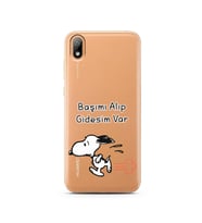 Snoopy Tasarımlı Süper Şeffaf Silikon Telefon Kılıfı Huawei Y5 2019