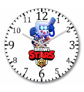 Brawl Stars  Virüs 8 Bit Duvar Saati Bombeli Gercek Cam