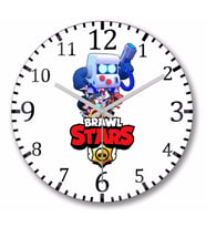 Brawl Stars  Virüs 8 Bit Duvar Saati Bombeli Gercek Cam