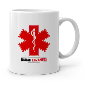 BK Gift Kişiye Özel Mesleki Eczane Beyaz Kupa Bardak  3