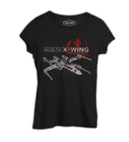 Star Wars - Incom T65 Siyah Kadın Tshirt