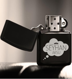 BK Gift Kişiye Özel Canım Babam Siyah Benzinli Metal Çakmak-2