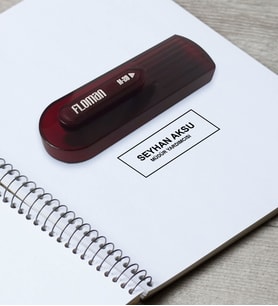 BK Gift Kişiye Özel Ünvan Bordo Cep Kaşe