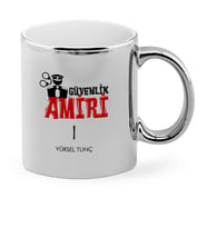BK Gift Kişiye Özel Mesleki Güvenlik Amiri Krom Kupa Bardak  1