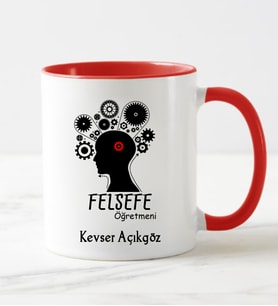 Felsefe Öğretmeni Kupa Bardağı Kırmızı