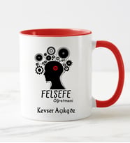 Felsefe Öğretmeni Kupa Bardağı Kırmızı