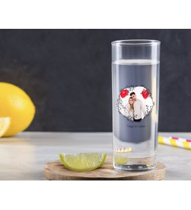 BK Gift Kişiye Özel Renkli Baskılı İsimli Fotoğraflı Vodka Bardağı-26 (Beyaz)
