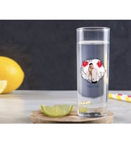 BK Gift Kişiye Özel Renkli Baskılı İsimli Fotoğraflı Vodka Bardağı-26 (Beyaz)