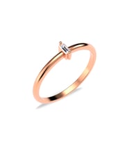 Mini Baget Rose Gümüş Yüzük