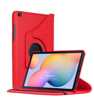 Microsonic Samsung Galaxy Tab S6 Lite 10.4" P610 Kılıf 360 Rotating Stand Deri Kırmızı