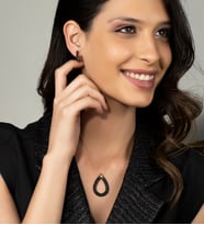 Gümüş Zirkon Taşlı Abiye Günlük Tasarım Set (Rose)