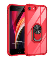 Microsonic Apple iPhone SE 2020 Kılıf Grande Clear Ring Holder Kırmızı
