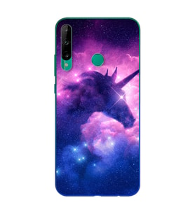 Unicorn Tasarımlı Süper Şeffaf Silikon Telefon Kılıfı Huawei P40 Lite E