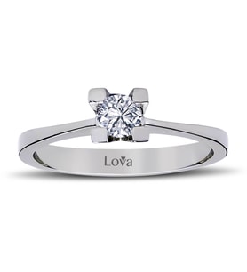 Lova D Renk 0,22 Karat Pırlanta Tektaş Yüzük - 1020012