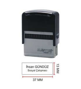 İSİM ÜNVAN KAŞESİ -MATUYA 11 SİYAH MÜREKKEP