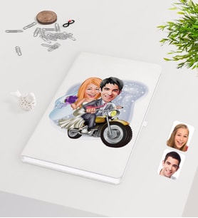 BK Gift Kişiye Özel Sevgililer Günü Temalı Evleniyoruz Karikatürlü Beyaz Defter-8