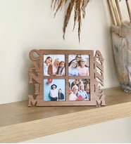 Kişiye Özel 4 Fotoğraflı Canım Annem Mdf Çerçeve Ahşap