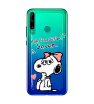 Snoopy Tasarımlı Süper Şeffaf Silikon Telefon Kılıfı Huawei P40 Lite E