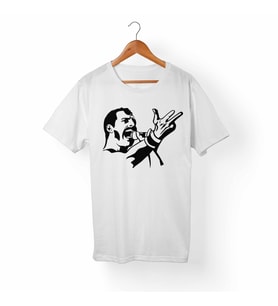 Queen-Freddie Mercury Çocuk Beyaz Tişört
