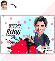 BK Gift Kişiye Özel Bay Yönetmen Karikatür Baskılı Yaş Pasta İçin Yenilebilir Şekerli Kağıt  1(Sadece Kağıt)