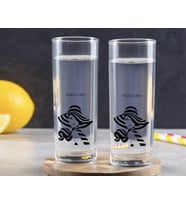 BK Gift Kişiye Özel Renkli Baskılı İsimli İkili Vodka Bardağı-124 (Beyaz)